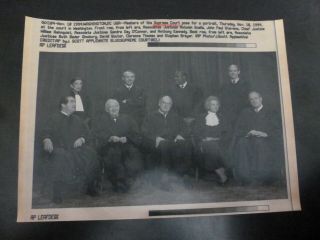 Vintage Wire Press Photo - Supreme Court With Members Rbg 2 10/10/1994