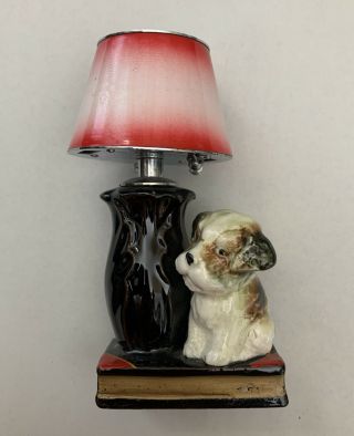 Evanus Dog Lamp Table Lighter Vintage Fox Terrier