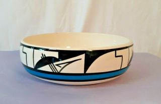 Vtg Ute Mountain Tribe Native American Indian Pottery Bowl,  Signed By M Hight