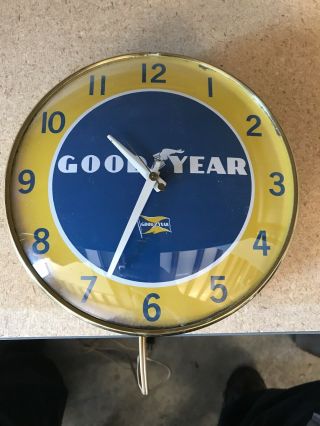Very Rare Vintage Goodyear Advertising Wall Clock