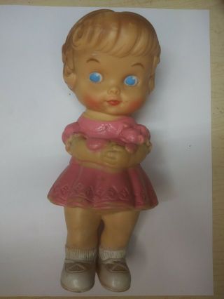 Vintage 1962 Edward Mobley Co Arrow Plastic Co 8.  5 Rubber Doll