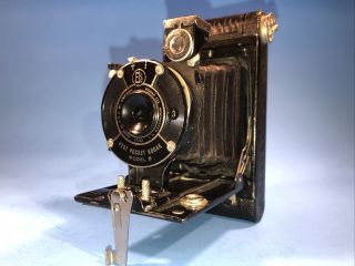 A Vintage 1930s Kodak Vest Pocket Model B Folding Bellows Camera - Black Vgc