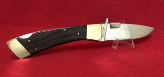 Edge Mark Vintage Adventurer Folding Knife W Sheath 11 - 208 440 - C Stainless Japan