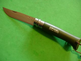 Ntsa Opinel France 4 1/4 " Closed Twist Lock Green Wooden Pocket Knife 8