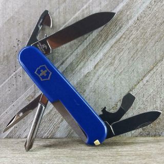 Victorinox Small Tinker Swiss Army Knife Blue 84mm Very Good Cond Edc Multi - Tool
