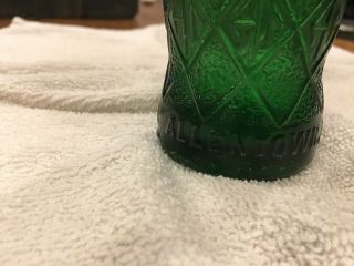 Vintage A - treat Green Soda Bottle Rare Raised Letters Allentown PA 3