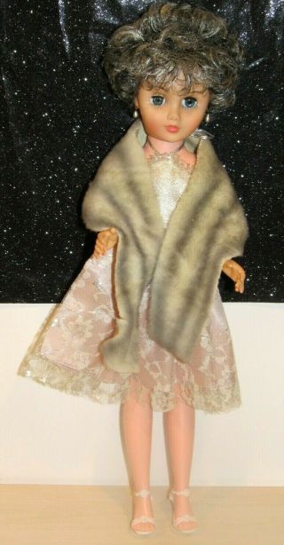 Mother Of The Bride 19” Fashion Doll 1950’s 14r Frosted Gray Hair High Heel