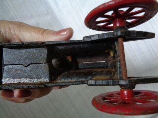 Vintage Cast Iron Car With Driver Toy 2