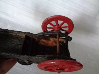 Vintage Cast Iron Car With Driver Toy 3