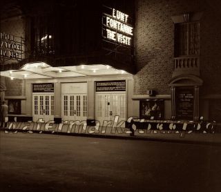 1950s Photo Negative Nyc Theatre District Street View Night Light Snap By Chazen