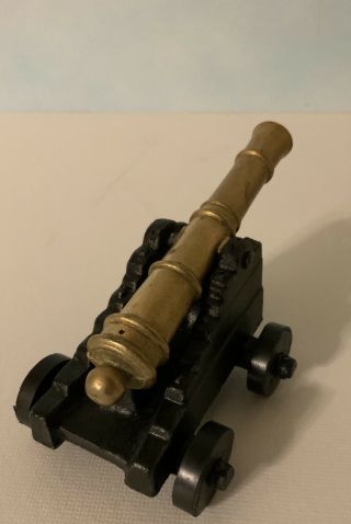 Vintage Penncraft Cast Iron/ Brass Civil War Cannon Toy
