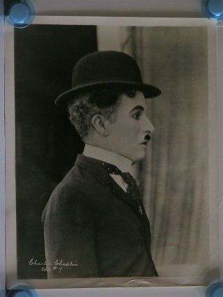 Vintage Photo - 2 Pic:charlie Chaplin:1 Signed,  The Circus 1928,  Studio Portrait