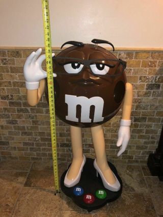 Collectible M&M Brown Lady Glasses Character Candy Store Display RARE COLOR 2