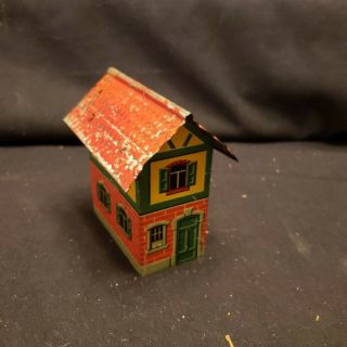 Vintage Tin Litho House Made In Germany 4 " X 4 "