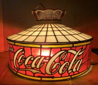 Vintage Drink Coca - Cola Hanging Pendant Lamp Red Tulip Design