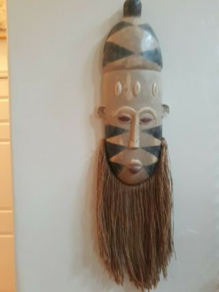 Authentic African Ceremonial Tribal Wooden Mask Kenya Wall Hanging 22 