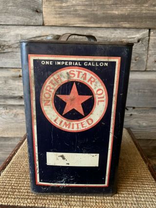 Vintage North Star Oil Can One Gallon Can