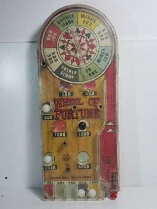Vintage Marx Bagatelle Pinball Game Wheel Of Fortune