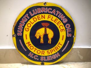 Golden Fleece Motor Spirit Porcelain Enamel Sign Board