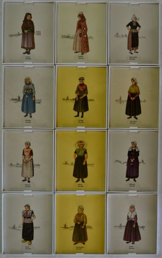 Traditional Dutch Costumes Series In Plastic Frames - Rare Collectibles