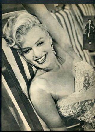 Rare Vintage Clipping Of Marilyn Monroe From Tv Star Parade December 1953.