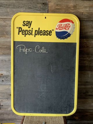 Vintage Pepsi Adversing Sign Menu Board Pepsi - Cola Sign