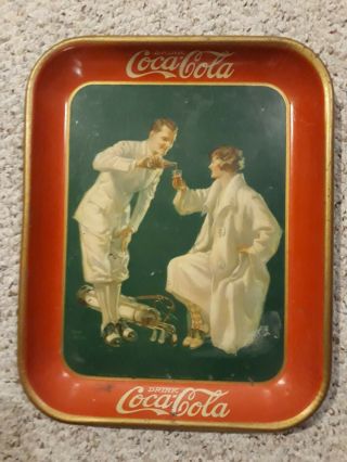 1926 Coca - Cola Serving Tray Golfers - American Art - Fred Mizen
