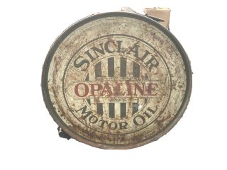 Vintage Sinclair Opaline Motor Oil 5 Gallon Rocker Can St Louis Can Co 1929