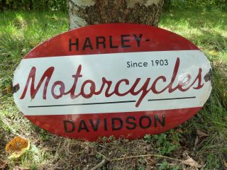 HARLEY 1903 Porcelain Sign Vintage Biker Motorcycle Advertising 20 