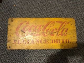 Vintage Coca Cola Straight Sided Bottle Wooden Crate Carrier
