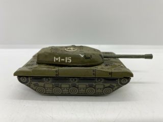 Old Military Vintage Tin Litho U.  S.  Army Tank Corps M - 15 Toy Tank Made In Japan