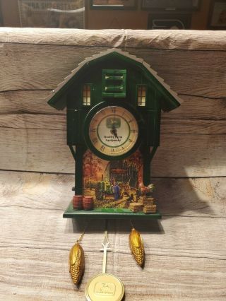John Deere Wooden Cuckoo Clock; Classic,  Rare Bradford Limited Edition Tractor