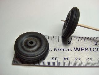 Toy Hard Rubber Wheel Nos 1&3/16 " Dia.  Doepke? Hubley? Tractor Steering? Part?