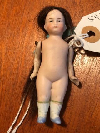 Antique Bisque Doll 3 1/2 " Made In Germany