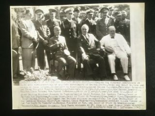 1943 China Chiang Kai Shek,  Ho Ying Chin,  Stilwell In Cairo Photo 蒋介石何应钦在开罗会议