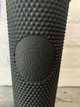 Starbucks Limited Edition Studded Tumbler Cups - Matte Black & Platinum Set 3