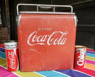 Acton Mfg Junior Coca Cola Coke Cooler Vintage 50’s 6 Pack Picnic Bottle Opener