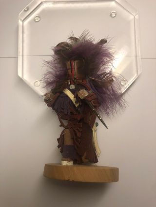 Native American Kachina Doll Kokopelli 6 1/2” Tall Signed