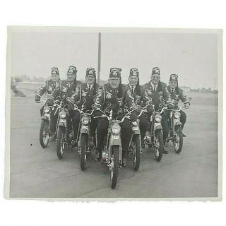 Vintage Bakersfield California Ca Motorcycle Biker Bike Crew Gang Shriner Photo