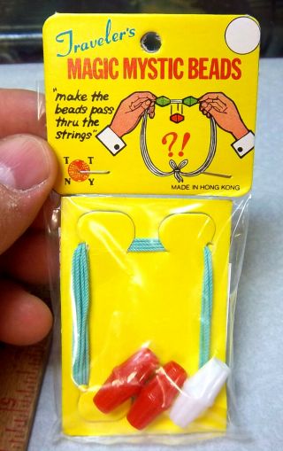 Vintage 1960 Kids Dime Store Toy,  Magic Mystic Beads Trick With Instructions