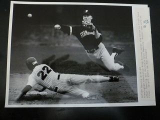 Vintage Glossy Press Photo - Framingham Baseball Mike Curran Shortstop 4/24/1992
