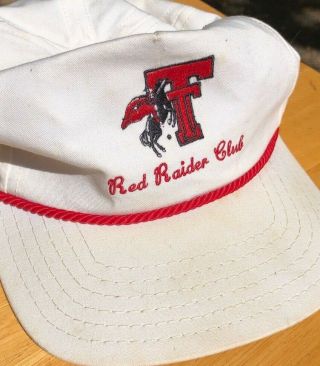 Vintage Texas Tech Red Raiders Club Logo Hat Cap 80 
