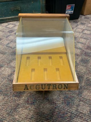 Vintage Accutron By Bulova Watch Display Box Case