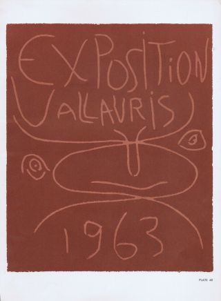 Pablo Picasso,  Exposition Vallauris 1963 Vintage Poster Offset Lithograph 1964