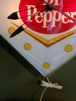 Vintage Dr.  Pepper Pam Clock 10 - 2 - 4 1960s 3