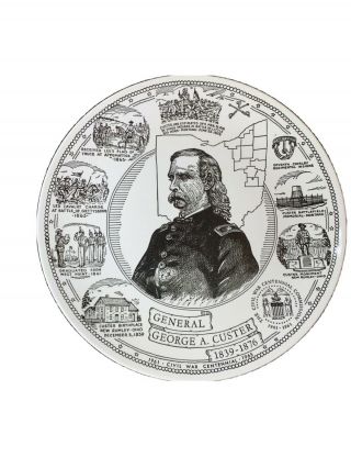 Vintage 1961 - 1965 Civil War Centennial General George Custer Souvenir Plate
