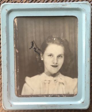 Vtg 40’s Photomatic Pretty Young Lady Photo Booth Classic Americana