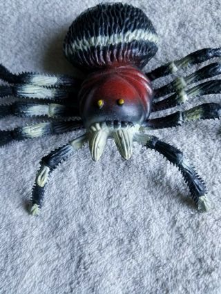 Vintage Large Toy Rubber Spider Made In Hong Kong 12 " X 7 "