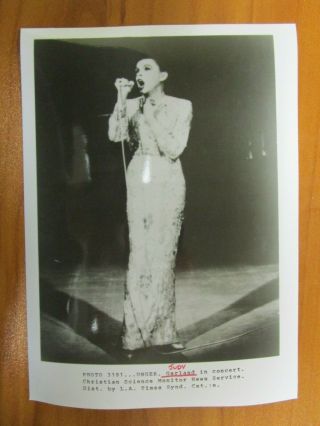 Vintage Glossy Press Photo - Judy Garland Singing On Stage Concert