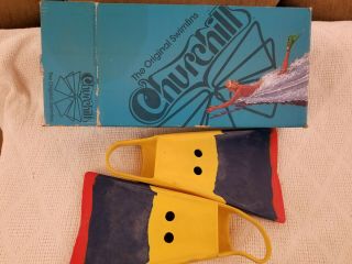 Scott Hawaii Vintage Small Fins In Churchill Swimfins Box Scuba Snorkle